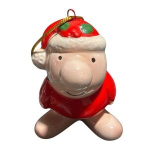 Ziggy Santa Claus Ornament Figurine Japan 1980 Ceramic Red & White Christmas Hol